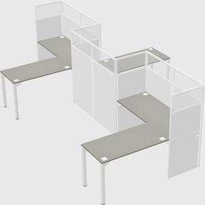L-shape cubicles