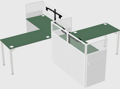 L-shape cubicles