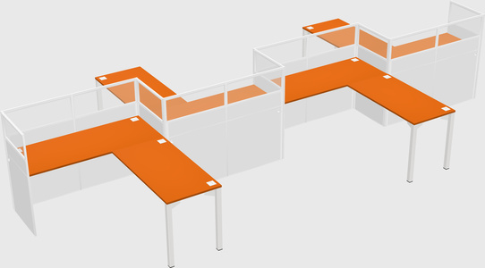 L-shape cubicles