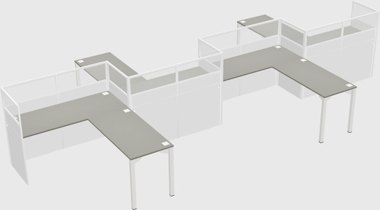 L-shape cubicles