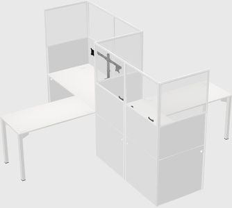 L-shape cubicles