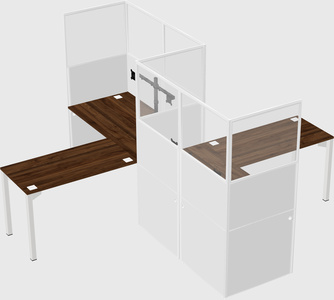 L-shape cubicles