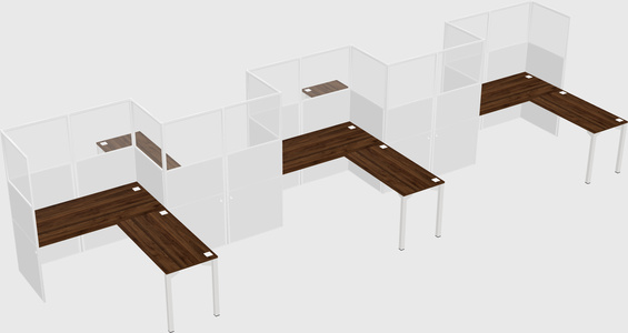 L-shape cubicles