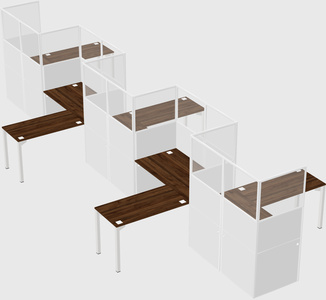 L-shape cubicles