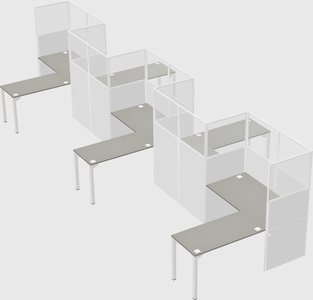 L-shape cubicles