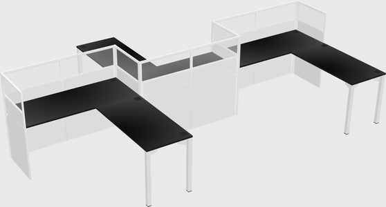 L-shape cubicles