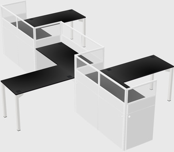 L-shape cubicles