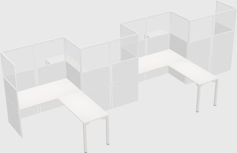 L-shape cubicles