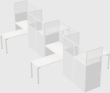L-shape cubicles