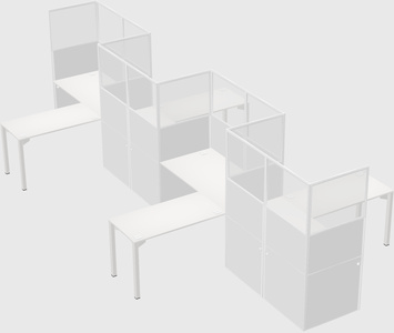 L-shape cubicles