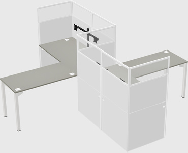 L-shape cubicles
