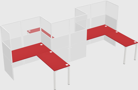 L-shape cubicles