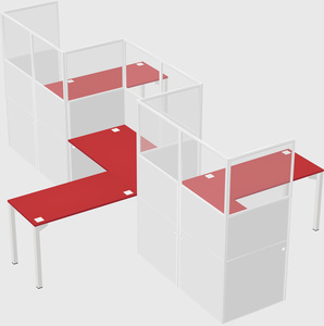 L-shape cubicles