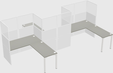 L-shape cubicles