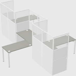 L-shape cubicles
