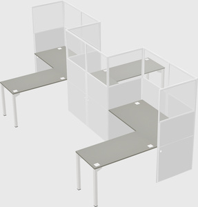 L-shape cubicles