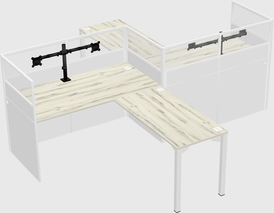 L-shape cubicles