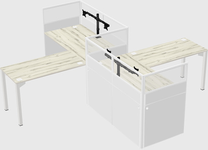 L-shape cubicles