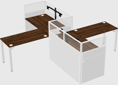 L-shape cubicles