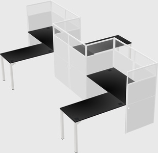 L-shape cubicles