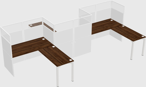 L-shape cubicles