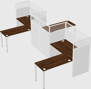 L-shape cubicles