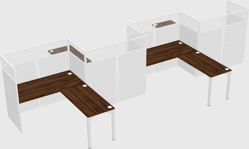 L-shape cubicles