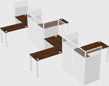 L-shape cubicles