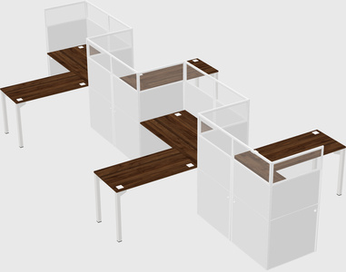 L-shape cubicles