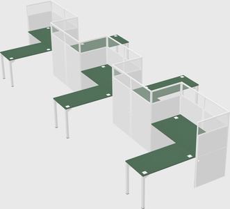 L-shape cubicles