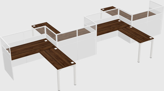 L-shape cubicles