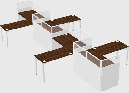 L-shape cubicles