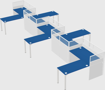 L-shape cubicles