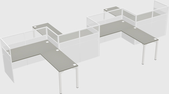 L-shape cubicles