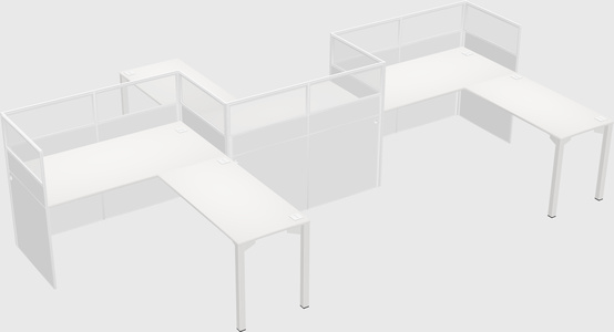L-shape cubicles