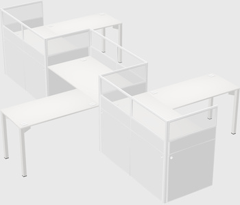 L-shape cubicles
