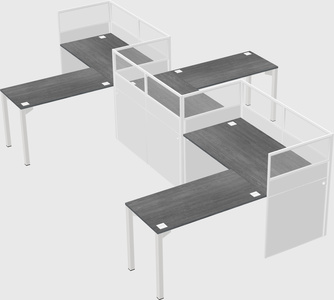 L-shape cubicles