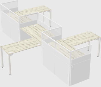 L-shape cubicles
