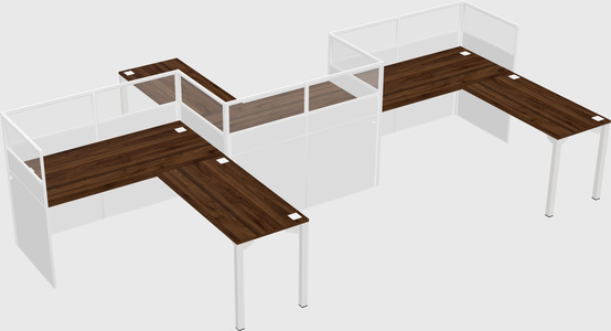 L-shape cubicles