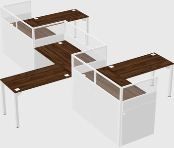 L-shape cubicles