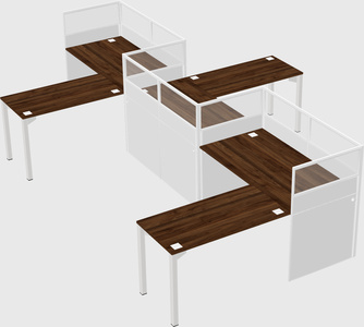 L-shape cubicles