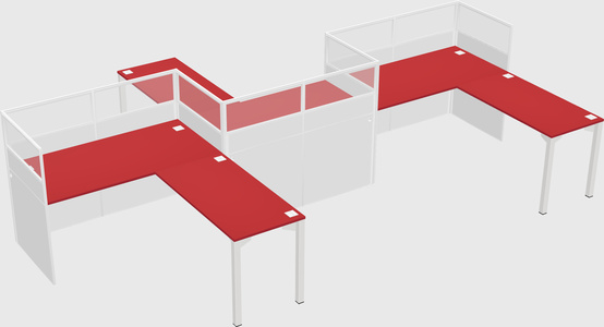 L-shape cubicles