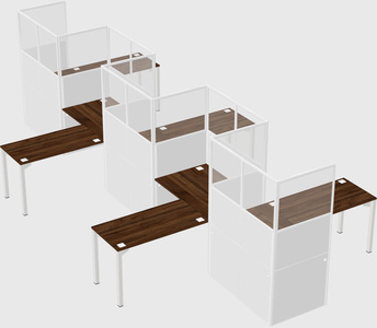 L-shape cubicles