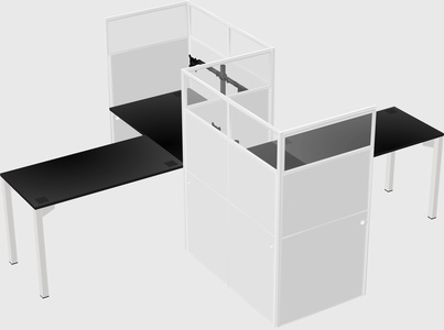L-shape cubicles