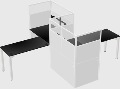 L-shape cubicles