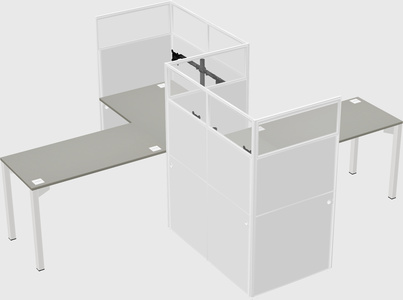 L-shape cubicles