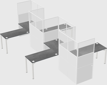 L-shape cubicles