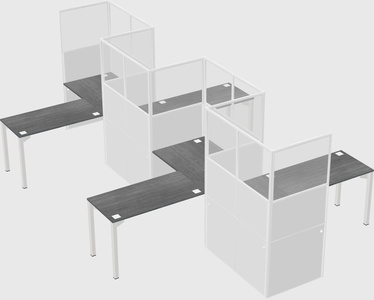 L-shape cubicles