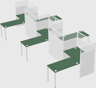 L-shape cubicles
