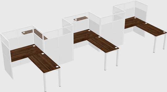 L-shape cubicles